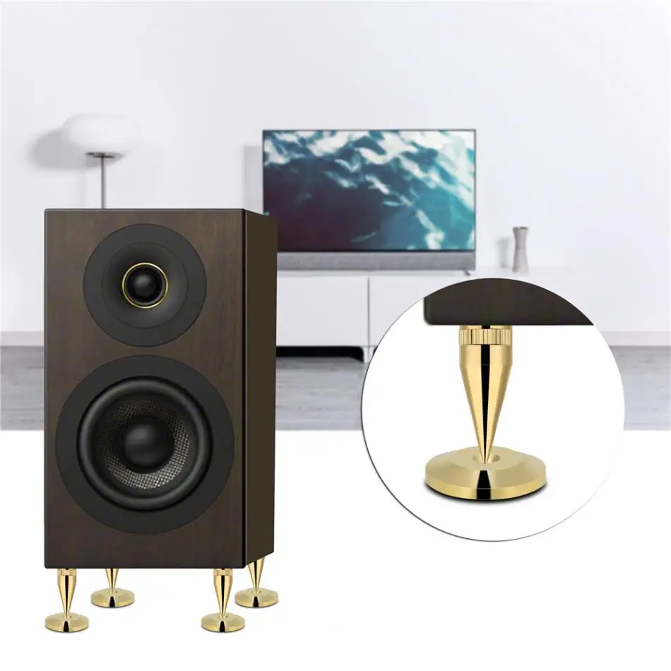 8 Pairs 6 x 36MM Copper Speaker Spike Isolation Stand + Base Pad Feet Mat speaker isolation speaker isolation pads