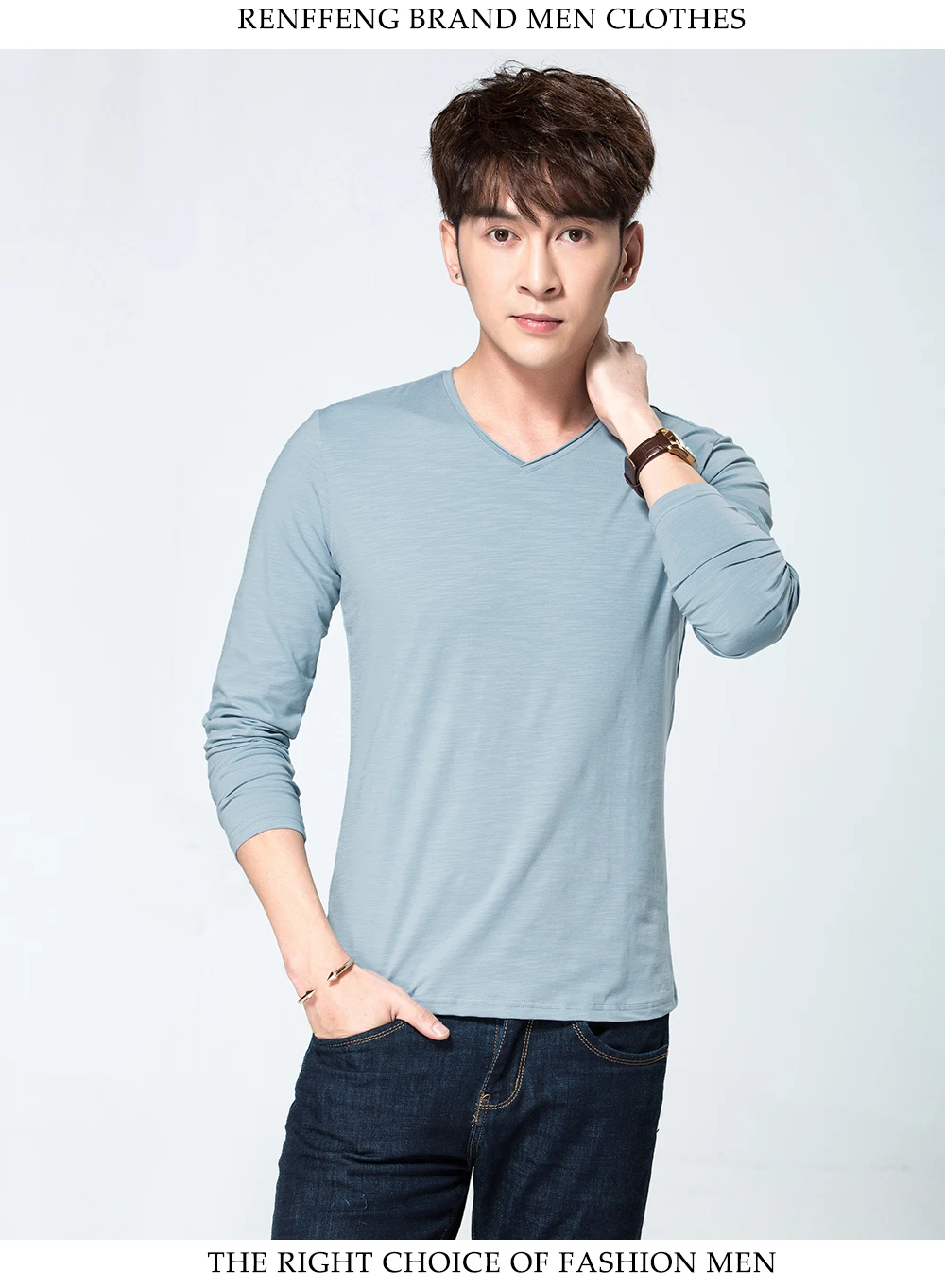 High-Neck Mercerized Modal Long-Sleeved Conjoined Knit Shirt Tight-Fitting Bottoming Shirt