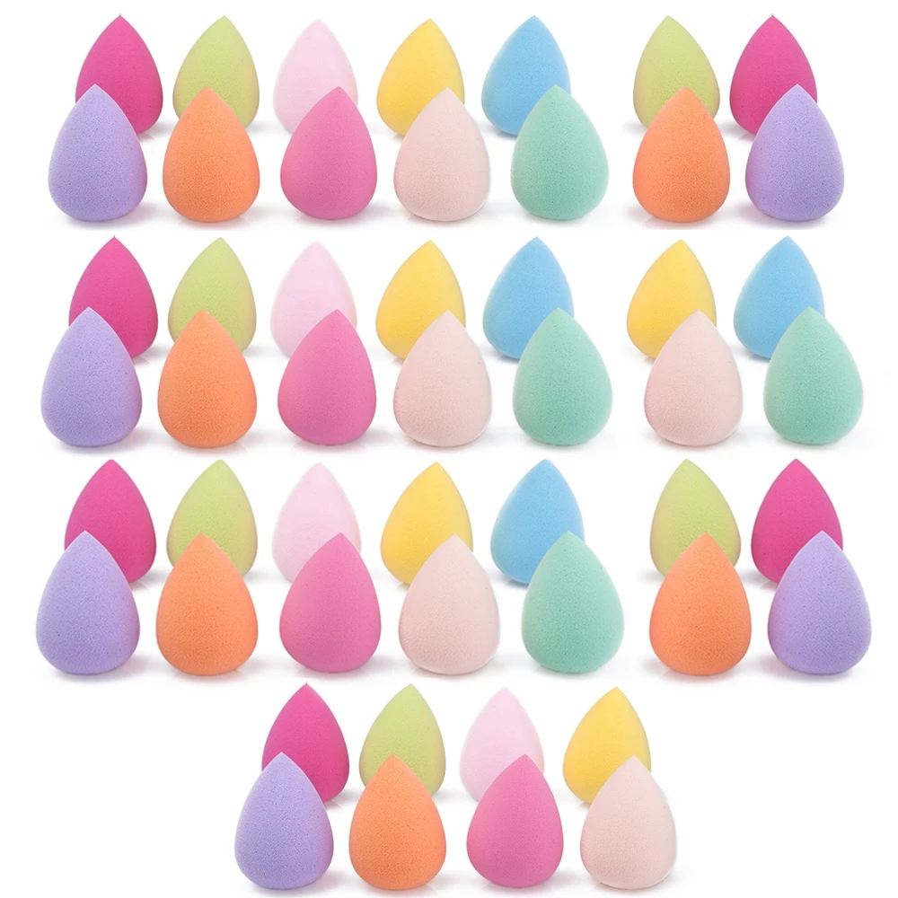 50pcs Water Drop Flawless Blending Foundation Smooth Beauty Makeup