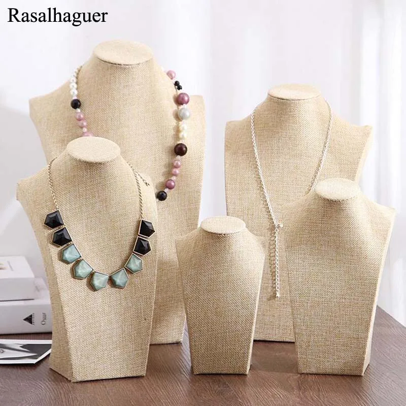 New Natural Wholesale Jewelry Display Jewellery Organizer Stand Gift Packaging for Store Show Window Necklace Holder Shelf Bust detachable necklace pendant jewelry display stand bamboo and wood jewelry storage shelf jewelry store window display props