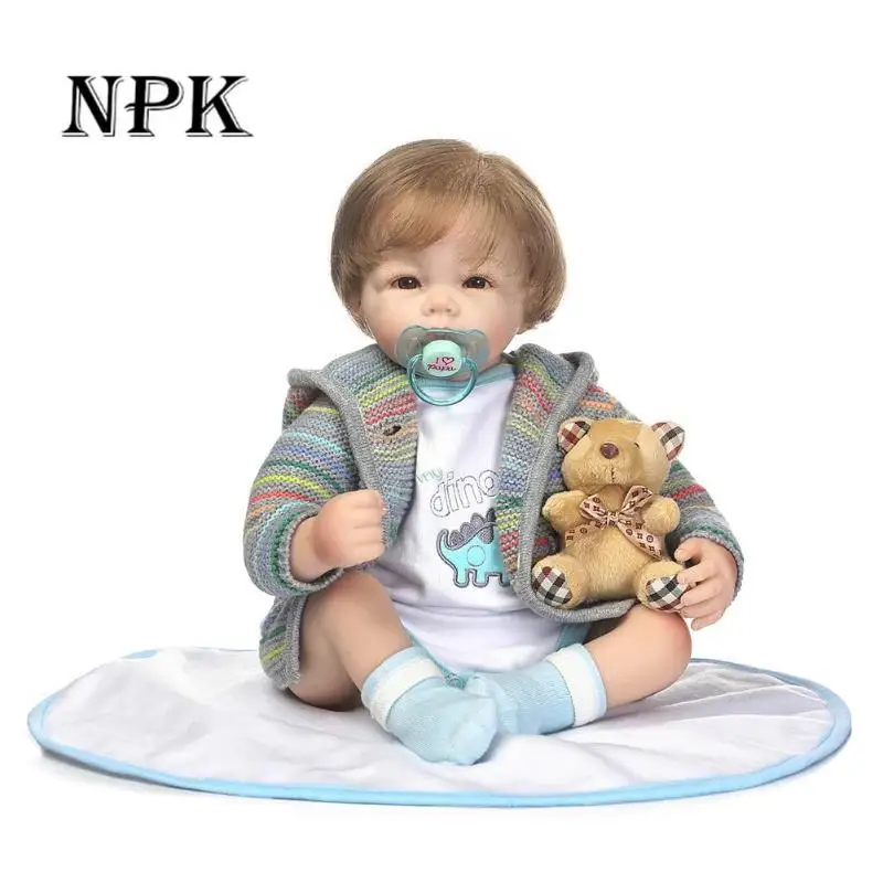 

Baby Reborn 50cm Realistic Reborn bebes de silicone Lifelike baby reborn silicone inteiro menina Baby Doll for girls
