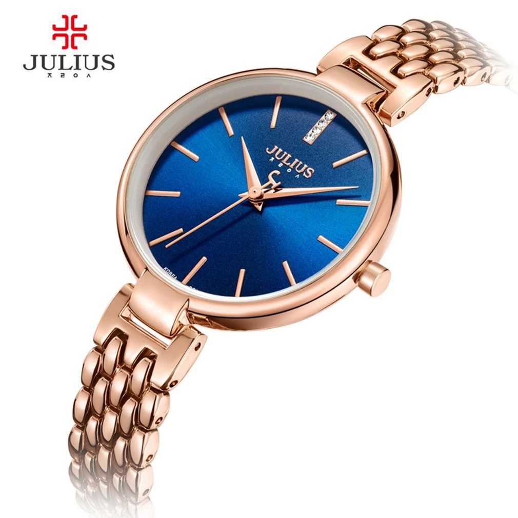 Kopen JULIUS Vrouwen Horloges Met Geschenken Doos 30 M Waterdicht Quartz Jurk Whatch Zilver Rose Goud Mode Klok Uur JA 960