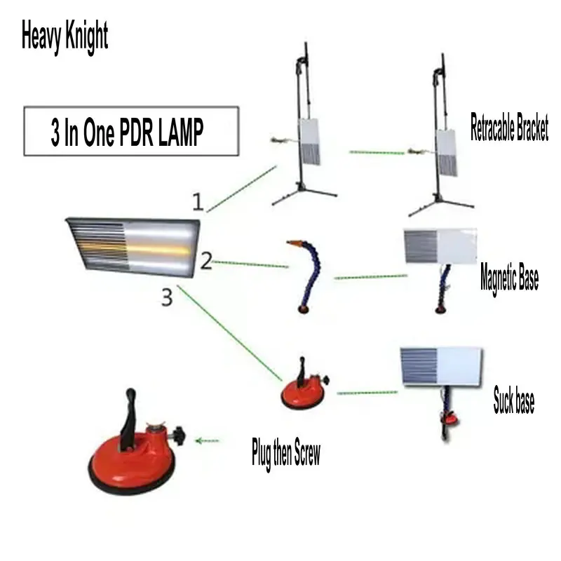 Всасывающий+ Магнитный+ втягиваемый кронштейн светодиодный PDR лампа Dent Инструменты для ремонта Dent детектор PDR светильник Master PDR комплект лампа доска PDR линейная плата