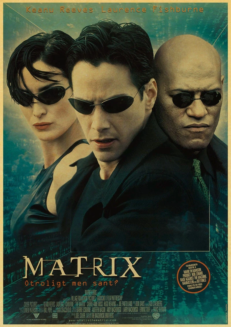 Классический фильм The Matrix Keanu Reeves Neo ретро постер ВИНТАЖНЫЙ ПЛАКАТ настенный Декор для дома Бар Кафе интерьерная живопись - Цвет: A043