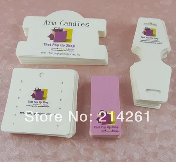 

4pcs/set Wholesale Free Shipping Custom Jewelry Card Custom Hang Tag /Bracelet Card /Earring Card /Necklace Card custom Logo