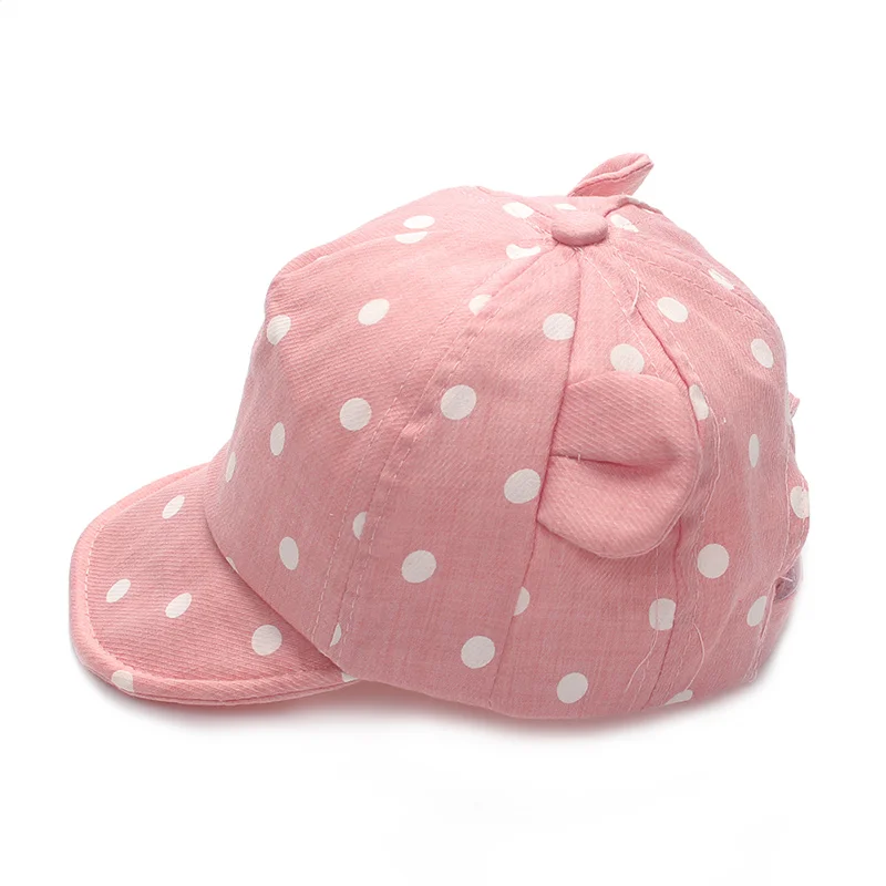 Dot Baby Caps New Girl Boys Cap Summer Hats For Boy Infant Sun Hat With Ear 2017 Sunscreen Baby Girl Hat Spring Baby Accessories (4)
