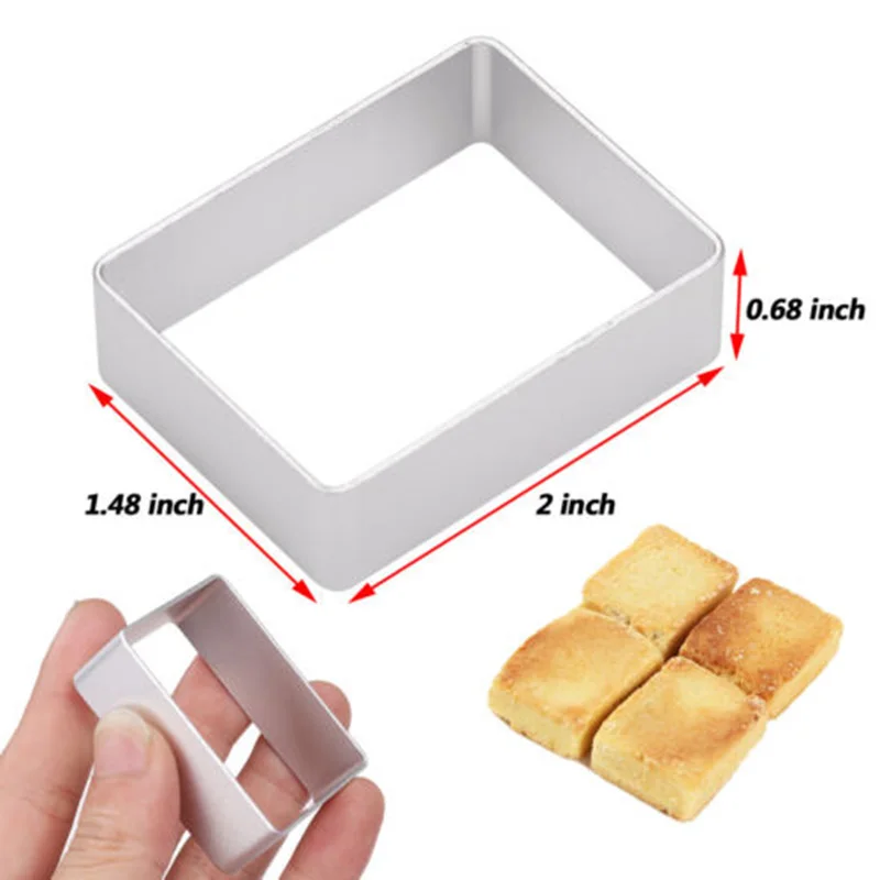 10pc Stainless Steel Pineapple Cake Pie Biscuit Cutter Bread Mold W/ Press Stamp