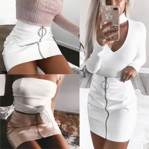 

Fashion Women's Ladies Casual High Waist A-Line Bodycon Pencil Mini Short Skirt Women Lady Solid Brief Skirts