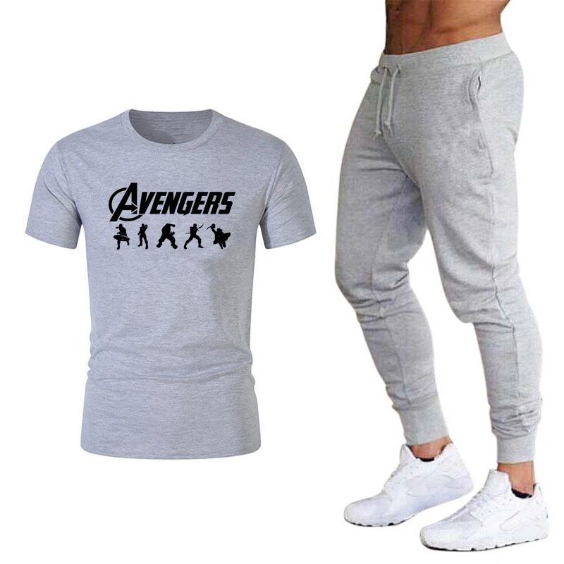 

New MARVEL Hot Summer Sets Men t shirts+pants Two Pieces Sets Casual Tracksuit Male/Female Casual Fitness pants free shipping