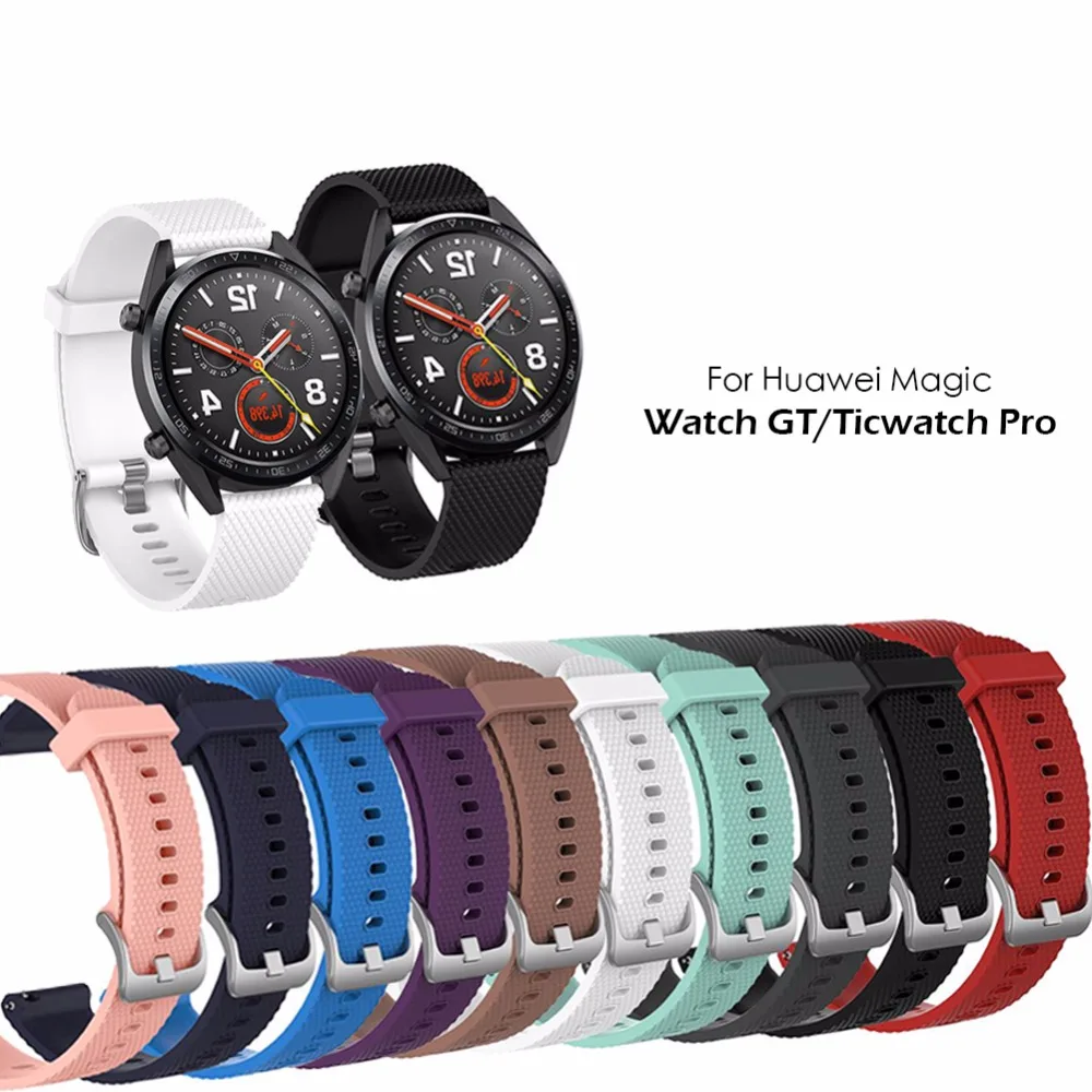 

Silicone strap replacement watchband smartwatch strap for Huawei Magic / Watch GT / Ticwatch Pro