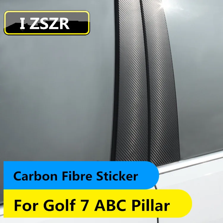 Car Window Frame ABC Pillar Carbon Fiber Protector Film Car styling