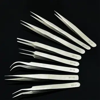 

1pcs High Quality Anti-Acid Steel Curved Straight Tweezers Makeup Eyelash False Eyelashes Extension Eye Lashes Styling Tools