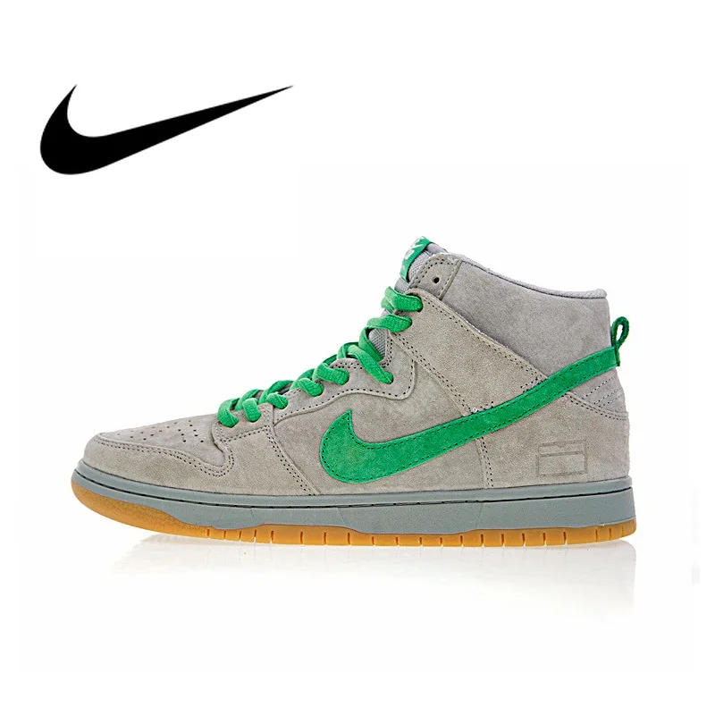 

Original Authentic Nike SB Dunk High Premium Men's Skateboarding Shoes Sneakers Grey Box Athletic Designer Footwear 2018 New