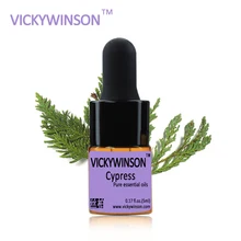 Óleo essencial 5ml 100% natural cypress óleos puros excelente shrinking poros massagem óleo spa