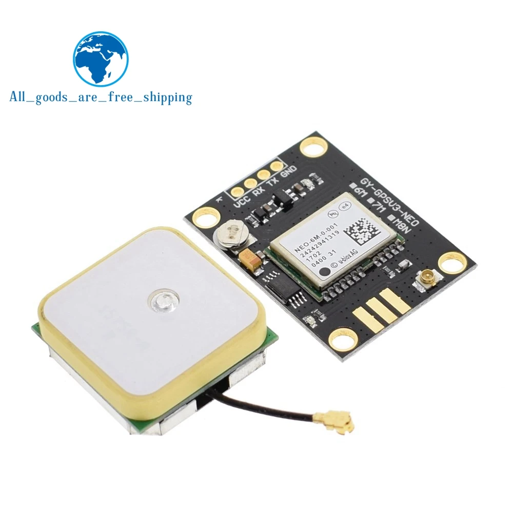 

GY-NEO6MV2 new NEO-6M GPS Module NEO6MV2 with Flight Control EEPROM MWC APM2.5 large antenna for arduino