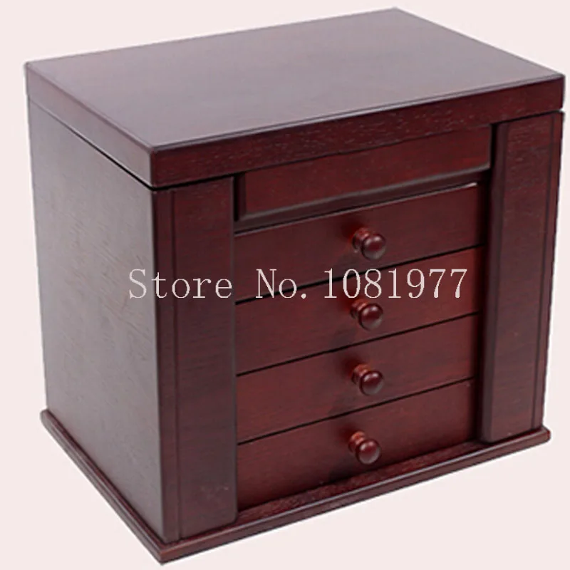 Деревянная шкатулка для упаковки ювелирных изделий органайзер украшений