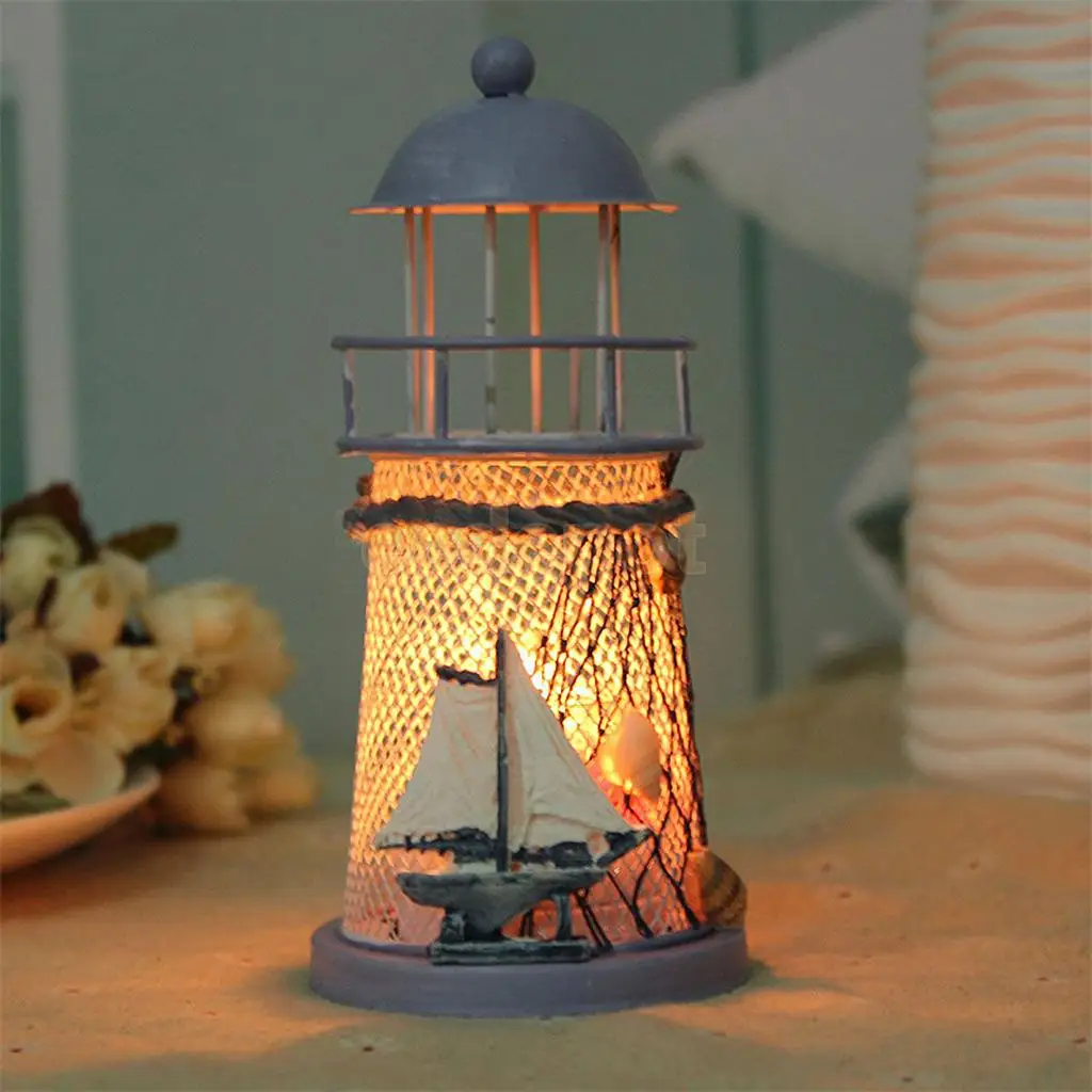 Маяк в средиземноморском стиле фонари подсвечники Подсвечники Tealight Крытый/Открытый Декор украшения