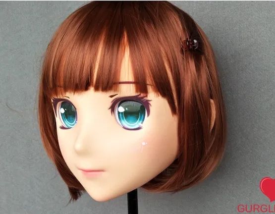 DM140) Женская милая девочка Смола половина головы кигуруми маска с BJD глаза в стиле японского аниме маска Лолиты кроссдресс кукла