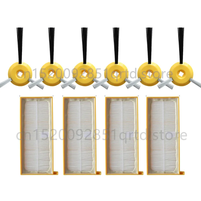 

4x Filter +6x Side Brushes For Shark Ion Robot RV700, RV720, RV750, RV750C, RV755 Vacuum Cleaner filter side brush replacement