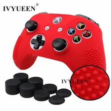 IVYUEEN-funda antideslizante para Xbox One X S, funda protectora de silicona con tapa de agarre del pulgar de altura Extra