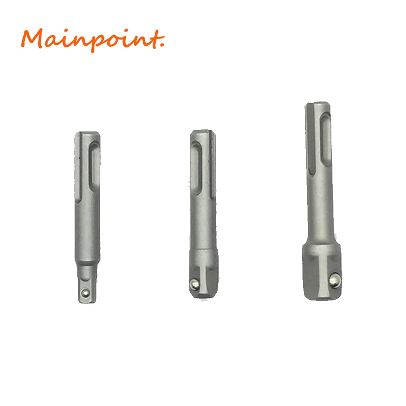 3Pcs 1/4" 3/8" 1/2" SDS Power Drill Bit Driver Socket Bar Wrench