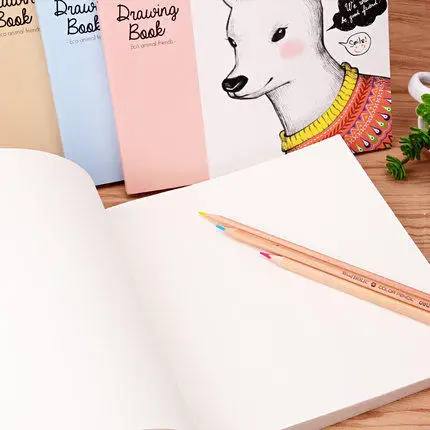Мультяшная книга для рисования пустая спиральная с пустыми страниц|book with blank
