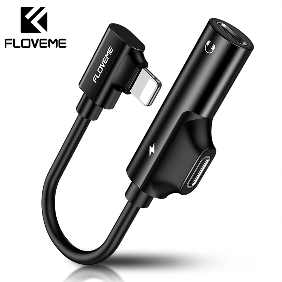 FLOVEME переходник для наушников наушники айфон 7 2 в 1 аудио адаптер iPhone X 8 плюс
