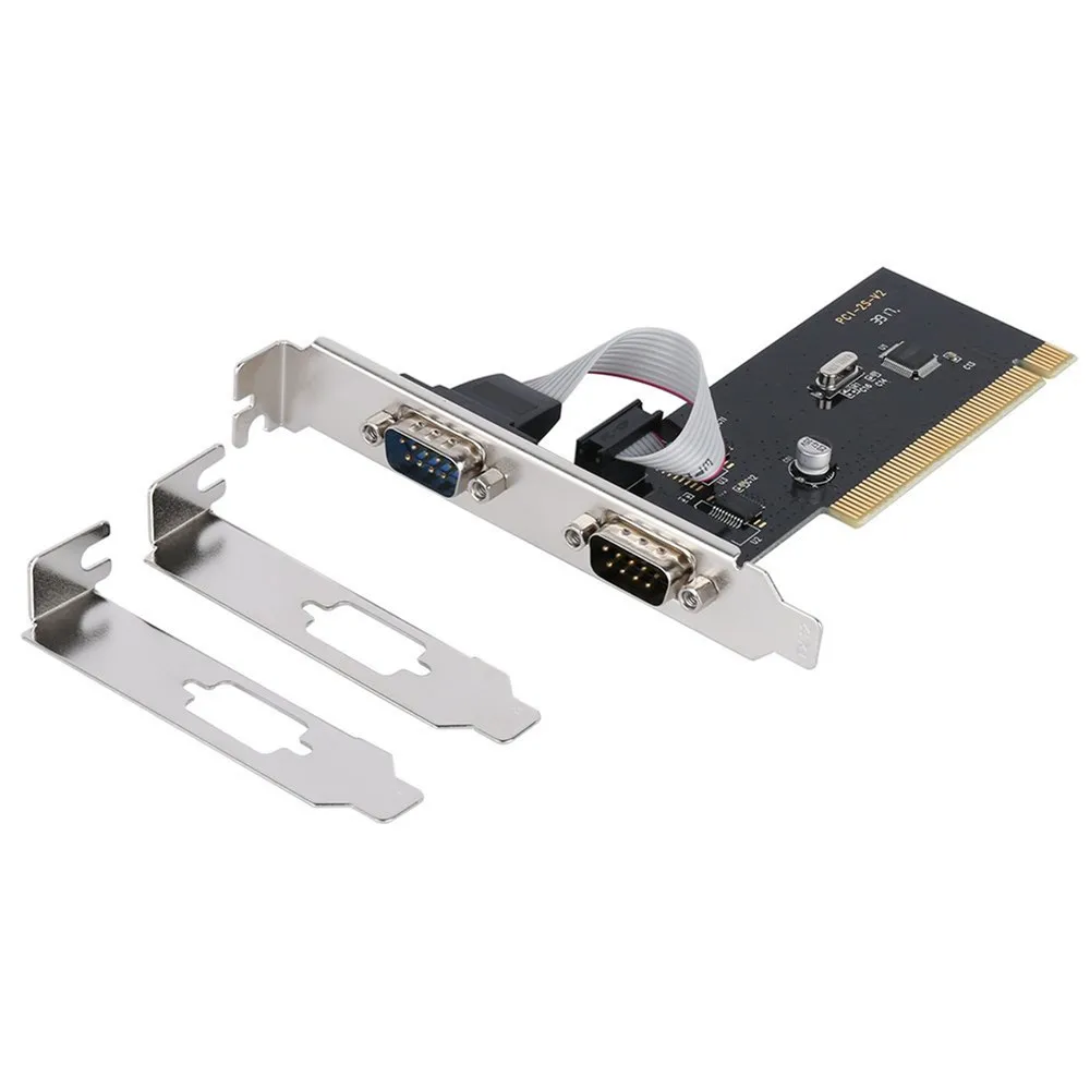 

PCI 2 Port Serial Expansion Card PCI to Industrial DB9 COM RS232 Converter Adapter Controller for Desktop PC with Low Bracket
