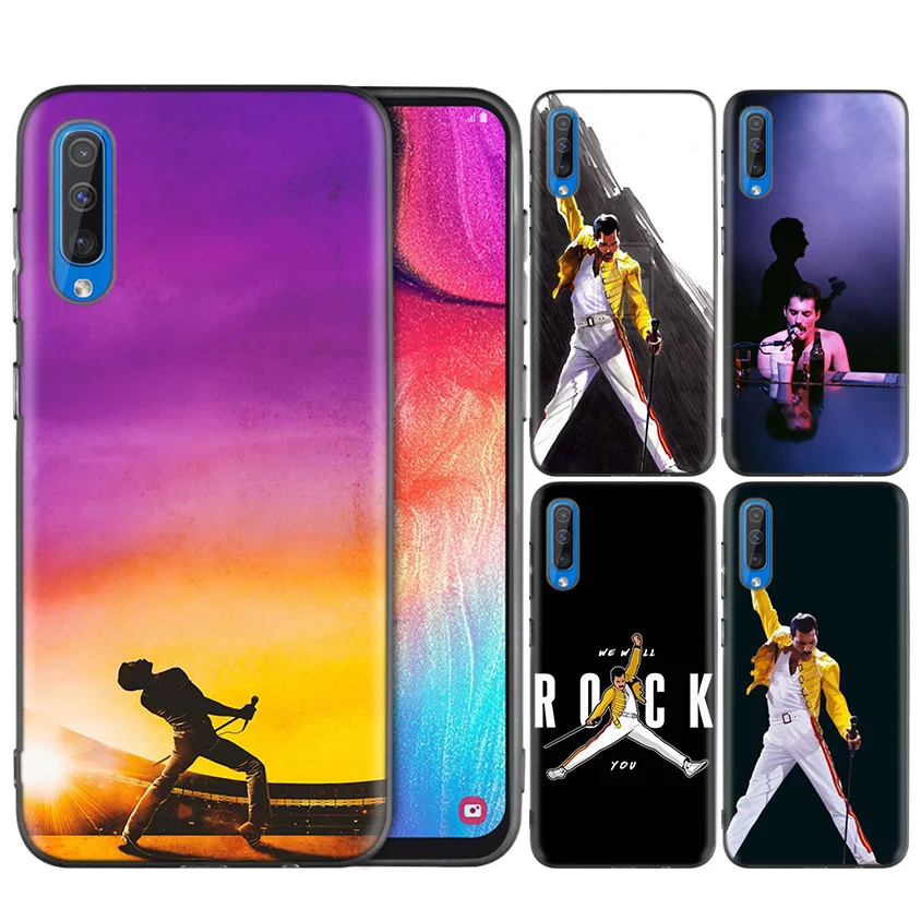 

Black Dark Silicone Case for Samsung Galaxy A50 A30 A10 M30 Cases Cover Shell Coque Queen Freddie Mercury