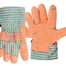 Теплая зимняя подкладка идеально подходит для механики сварки садоводства Вождения Кожаные Защитные перчатки 2 пары свиньи зерна кожаные рабочие перчатки