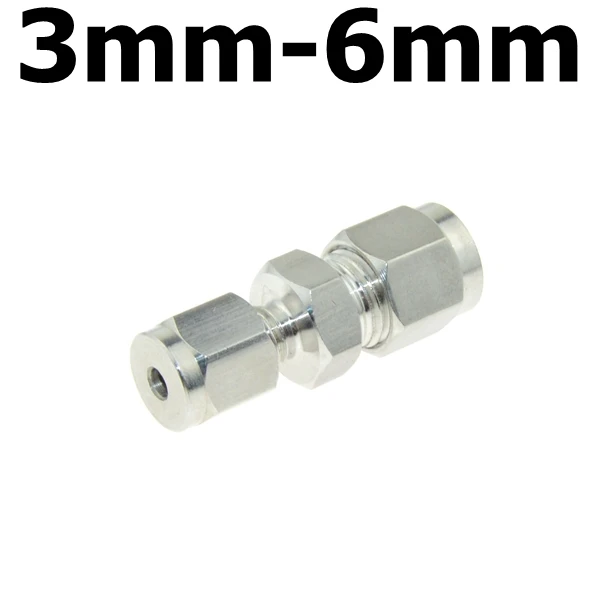3mm-6mm Фитинг для компрессора редуктор соединение 1/" 1/4" 1/" 6 мм 8 мм 10 мм 12 мм OD Трубы наконечник муфта соединитель из нержавеющей стали 304 - Цвет: 3mm-6mm