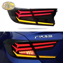 LED Tail Lights For Honda Accord 2018 2019 10th Taillight DRL Dynamic Turn Signal + Brake Light + Rear Fog Lamp + Reverse Lamp qirun led greeting atmosphere decorative daylights brake fog lamp reverse headlight turn signal for gmc yukon xl 1500 2500