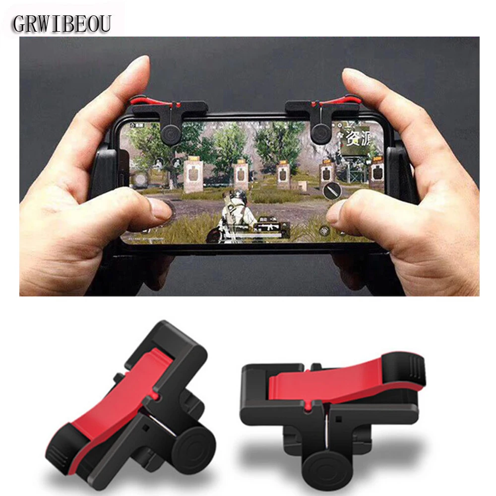 

2Pcs PUBG Moible Controller Gamepad Free Fire L1 R1 Trigger PUGB Mobile Game Pad Grip L1R1 Joystick for iPhone Android Phone