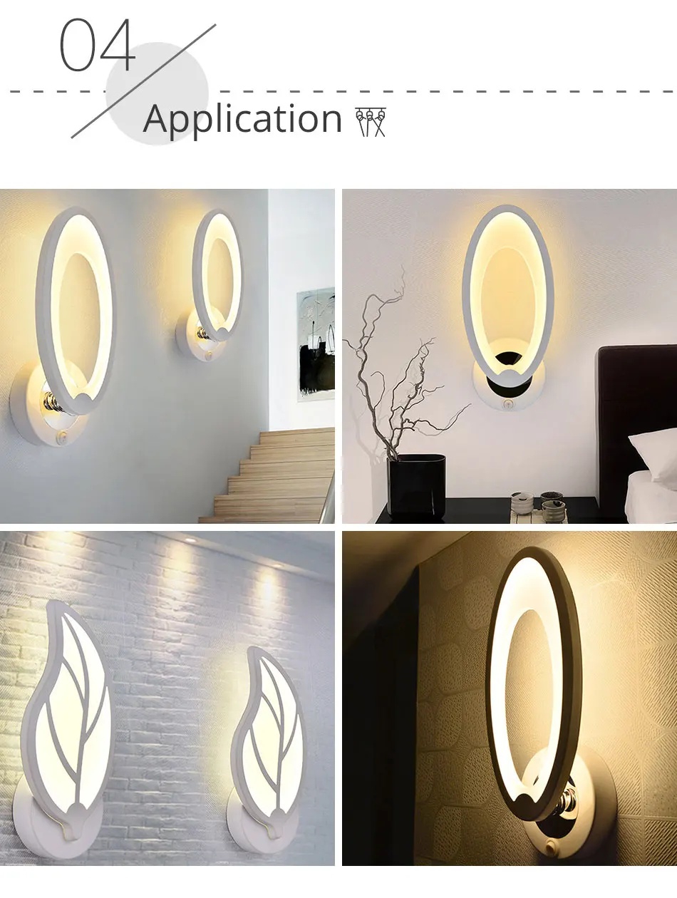 White Modern Wall Lamp 7W 175-265V AC Bedside Bedroom Stair Indoor Lighting LED Wall Sconce Reading light Hotel Decorative Lamp  (1)