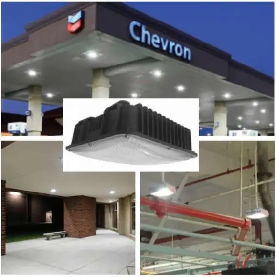 Us 101 0 Led Gas Station Light 60w Retrofit 250w Fluorescent Outdoor Canopy Lighting Fixtures Carport Barn Ceiling Lamp 110v 120v 6000k In Bulbs