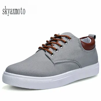 

New Arrival Spring Summer Comfortable Cas running Shoes Mens Canvas Shoes For Men Lace-Up Brand Fasion Flat Loafers Shoe
