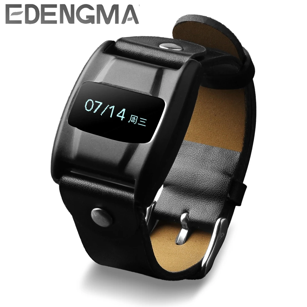 EDENGMA Smart WristbandV3 Step Calorie Sleep Oximetry Monitor Leather Strap for Women
