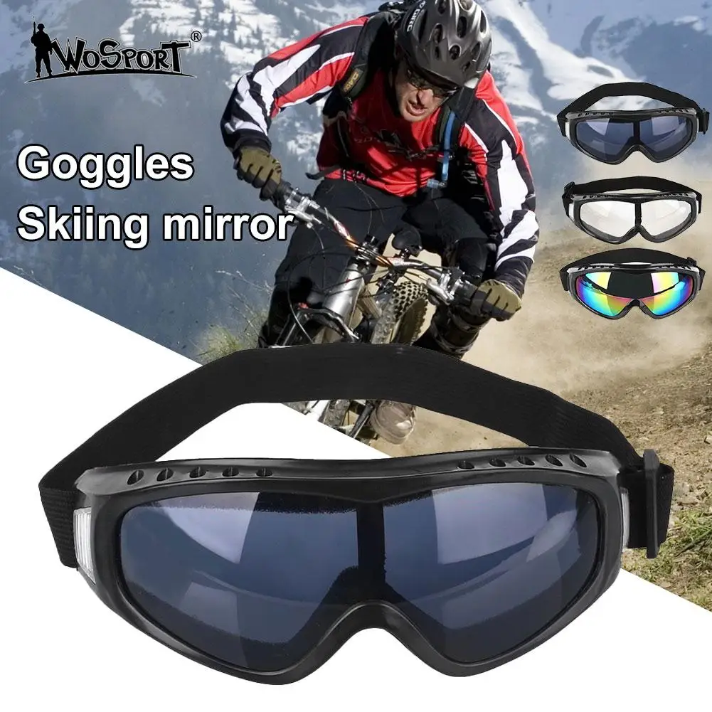 

1 Pcs Ski Goggles Eyewear PC Lens Anti-UV Windproof Anti-fog Sand Protective Winter Ski Goggles Men Snowboard Goggles