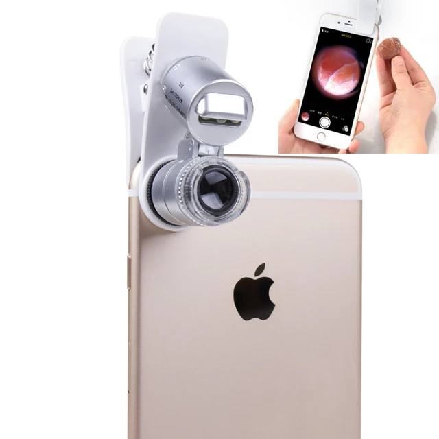 Mobile Phone Microscope Macro Lens 60X Optical Zoom Magnifier Micro