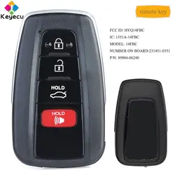 Замена KEYECU умный дистанционный ключ с 4 кнопками 314,3 МГц 8А чип-FOB для Toyota Camry 2018 FCC: HYQ14FBC P/N: 89904-06240