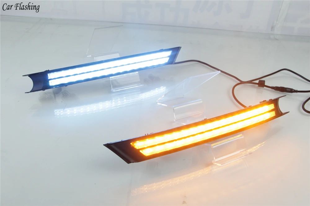 1 пара светодиодный дневные ходовые огни для Mazda CX-5 cx5 cx 5 12 В drl противотуманная фара DRL с указателем поворота ночная синь