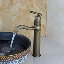 Горячей/холодной водопроводной воды кухня/ванна умывальник кран для покрытием torneira Cozinha бамбук античная латунь поворотный 8656/10 раковина смеситель