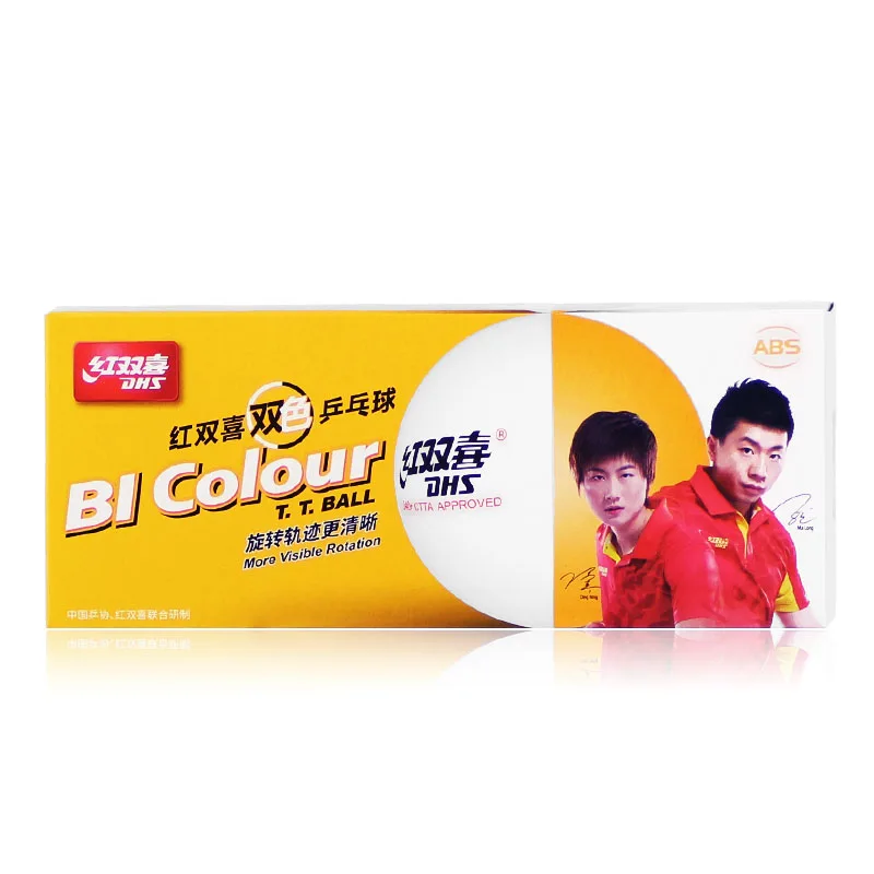 Dhs ثنائية اللون (2018) تنس الطاولة كرات (مزدوج اللون ، الصين الممتاز ، الملحومة abs 40 + كرات) البلاستيك بينغ بونغ كرات