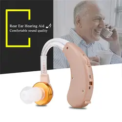 Цифровой Тон мини-усилитель звука за ухом Регулируемый громкость слуховой аппарат для пожилых глухих шумоподавление