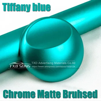 

Car styling chrome Tiffany blue Brushed Metallic Vinyl Film car Sticker decal Bubble Free Brushed Metallic Car Wrapping foil