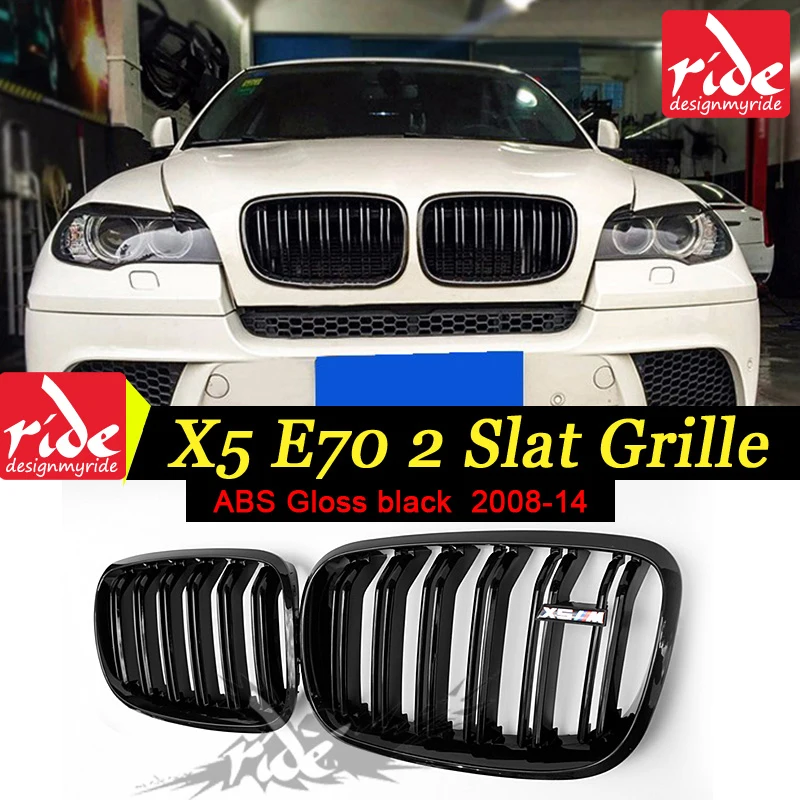 

X5 E70 xDrive30i xDrive35i xDrive48i Injection mold ABS Gloss Black Front Kidney Grille Car-Styling For BMW X5 X5M E70 2007-2013