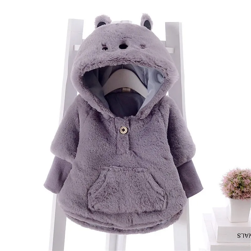 

2019 New autumn Winter Baby clothing boys Girls Clothes Fleece Coat Warm kids Jacket Xmas Snowsuit Hooded Rabbit ears Outerwear