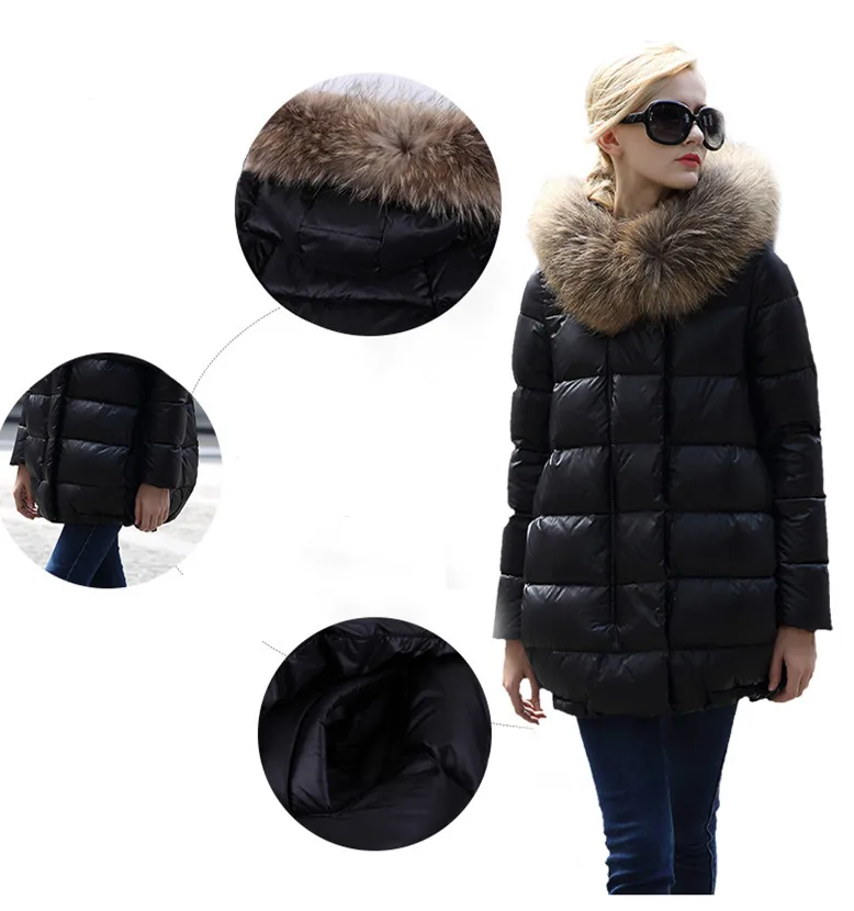 2018 Women Winter Loose Down Jackets Hooded Big Fur Collar Parkas Plus Size Coat Women Korean A Style Padded Down Jacket AS039 (16)