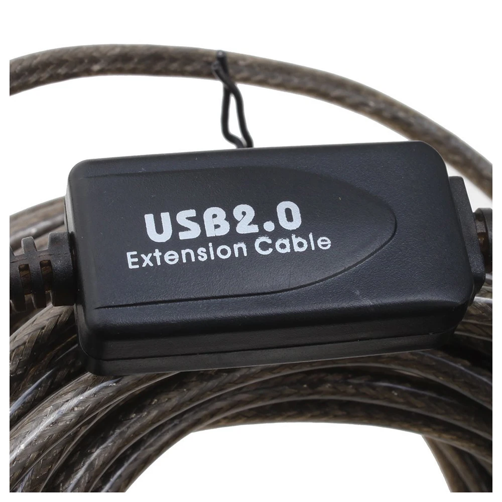 DSHA حار 50ft USB2.0 الذكور إلى الإناث نشط تمديد موسع عالية السرعة معدل كابل ل الفاكس آلات الطابعات الماسحات الضوئية Surveil