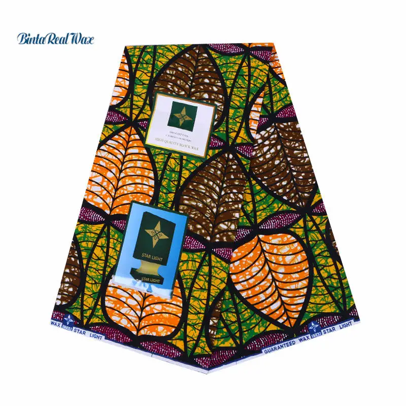 

6 yard Ethnic Vintage Printed African Fabric Hollandais Wax Ankara Fabric 100% Cotton Fabric For Women Dress 24FS1067